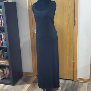 Patra slinky stretch black maxi sleeveless dress